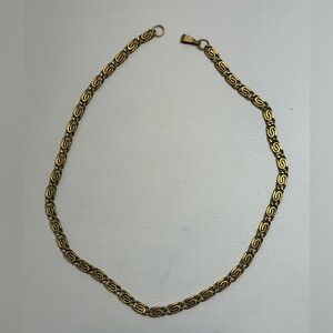 Snail design brass plated necklace 📏 16.5 inches 🐌